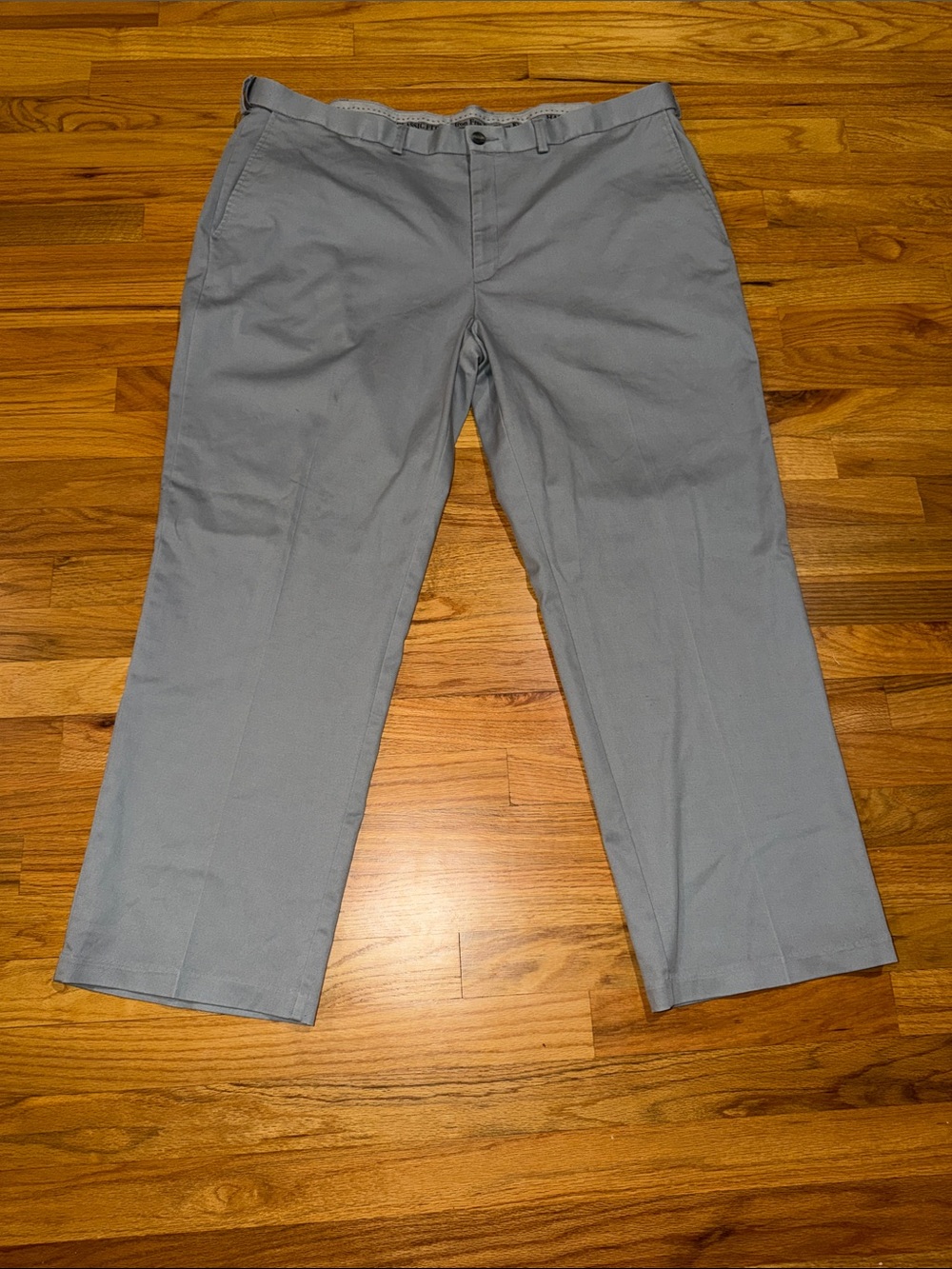 Haggar Premium Iron Free Chinos Gray Classic Straight Pants 44x30